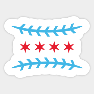 Chicago Pride Baseball Fan Tee: Wave Your Flag for Chi-Town's Finest! Sticker